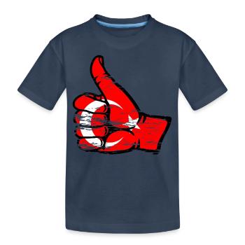 Drapeau de la Turquie Tout Effacer Utilisé Symbole - T-shirt bio Premium Enfant - bleu marine - Devant