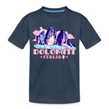 Souvenir Dolomiti Italia Dolomites Three Peaks - T-shirt bio Premium Enfant - bleu marine - Devant