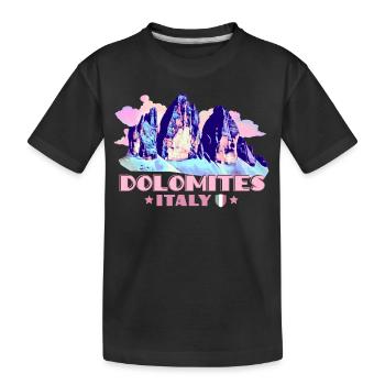 Dolomites Dolomiten Andenken Wandern Drei Zinnen - Kinder Premium Bio T-Shirt - Schwarz - Vorne