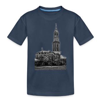 Un hamburger - T-shirt bio Premium Enfant - bleu marine - Devant