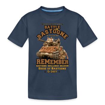 Schlacht von Bastogne - Ww2 - Landung in der Normandie - Kinder Premium Bio T-Shirt - Navy - Vorne