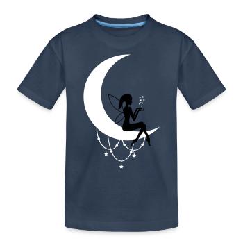 fee elfe halbmond fantasie - Kinder Premium Bio T-Shirt - Navy - Vorne