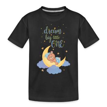 Träume groß, klein. - Kinder Premium Bio T-Shirt - Schwarz - Vorne