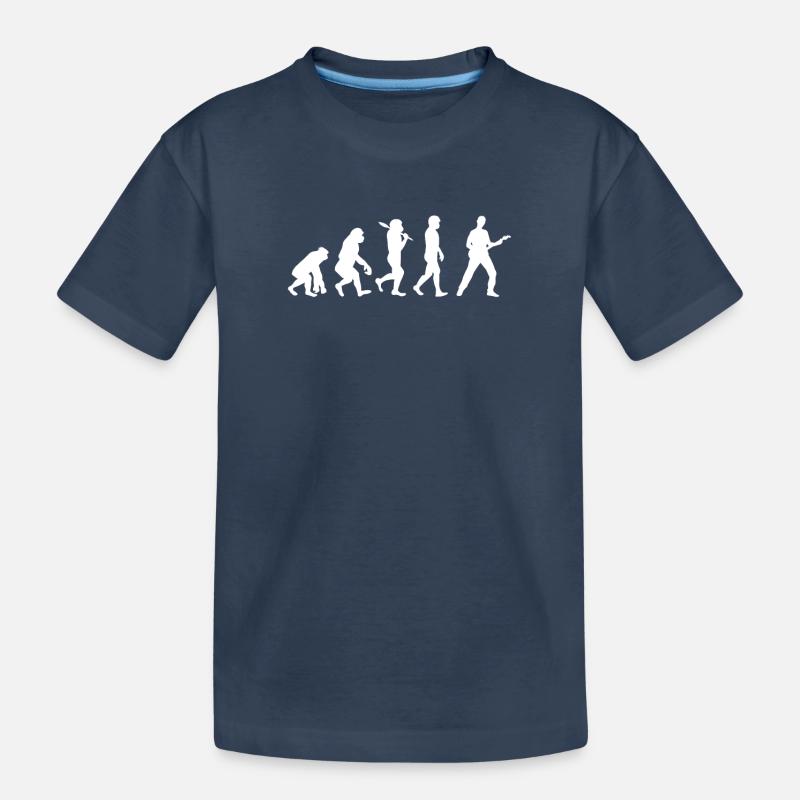 Joueur de basse de guitare Evolution - T-shirt bio Premium Enfant - bleu marine