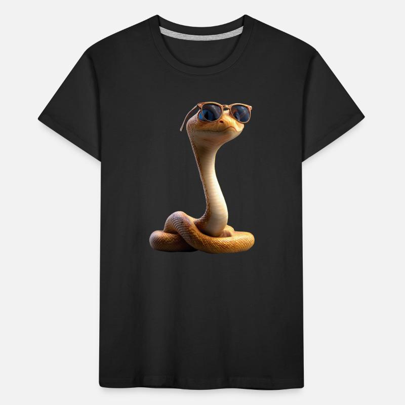 Schlange Python Kobra Klapperschlange Schlangen Kinder Premium Bio T-Shirt