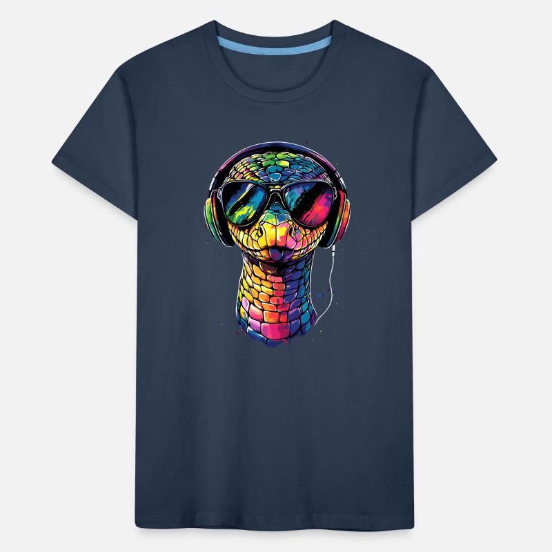 Schlange Python Kobra Klapperschlange Schlangen Kinder Premium Bio T-Shirt