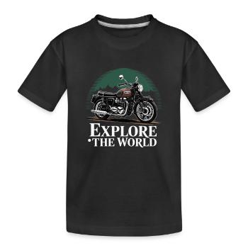 Adventure Ride - Kids' Premium Organic T-Shirt - black - Front