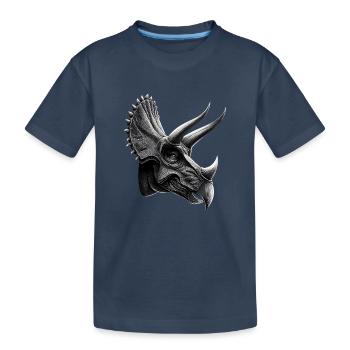 Triceratops Dinosaure Dinos Triceratops Dino - T-shirt bio Premium Enfant - bleu marine - Devant