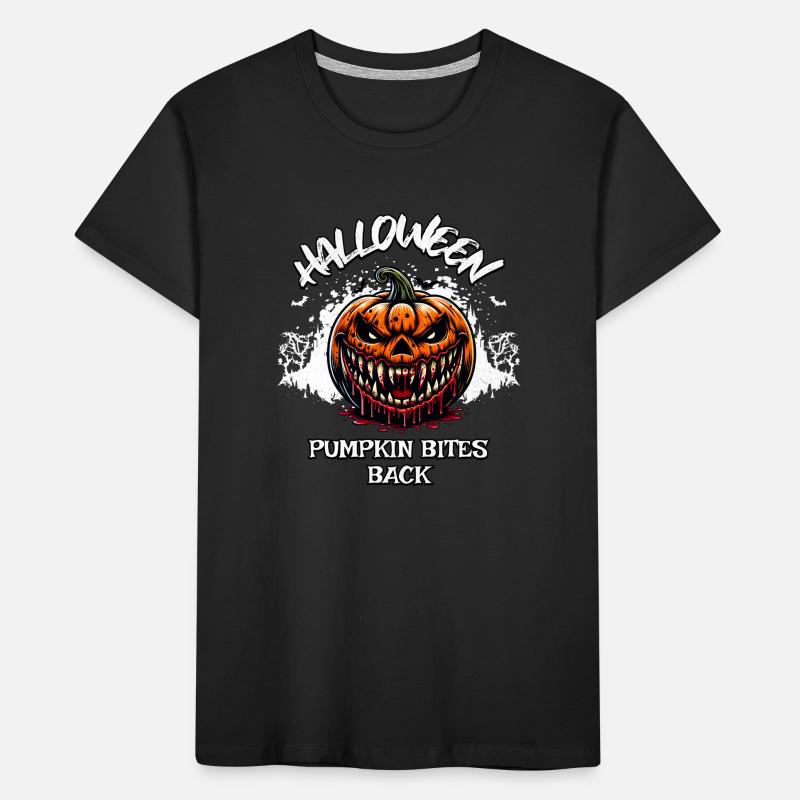 Pumpkin Bites Back – Evil Halloween Pumpkin Kids' Premium Organic T-Shirt
