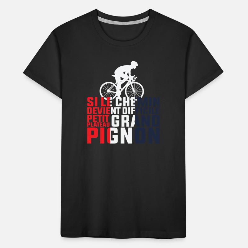 Si Le Chemin Devient Difficile - Cycliste Cadeau T-shirt bio Premium Enfant