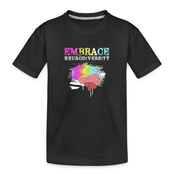 Autism, Autistic, ADHD, Asperger's, Neurodiversity - Kids' Premium Organic T-Shirt - black - Front