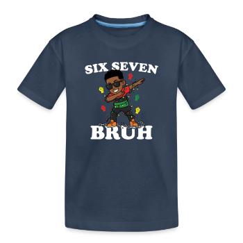 Six sept frères qui dabbent Juneteenth garçons afro garçons - T-shirt bio Premium Enfant - bleu marine - Devant