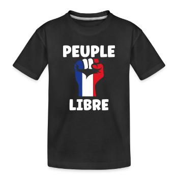 Trikolore Freie Völker - Kinder Premium Bio T-Shirt - Schwarz - Vorne