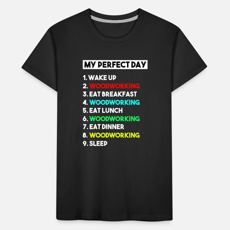 Maître menuisier Fabricant de sciures Menuisier T-shirt bio Premium Enfant