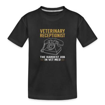 Veterinär Sekretärin Tierarzt Rezeptionist - Kinder Premium Bio T-Shirt - Schwarz - Vorne