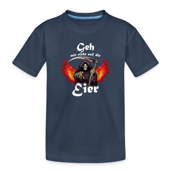 Flügelreaper mit Sense - Kinder Premium Bio T-Shirt - Navy - Vorne