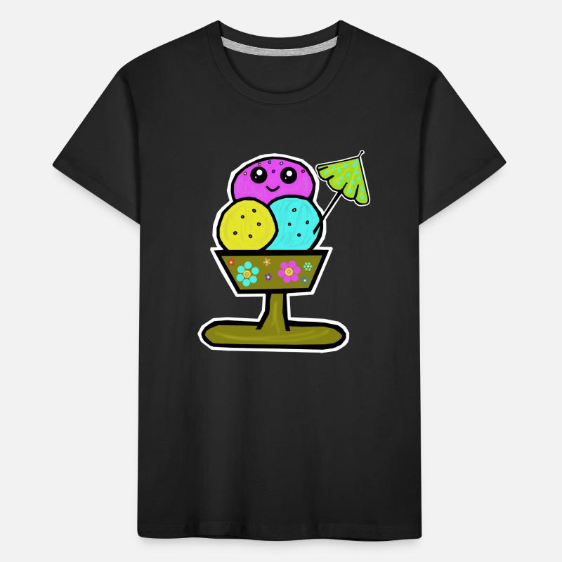 Bunter Eisbecher Eiscreme Eiskreme Eis Kinder Premium Bio T-Shirt