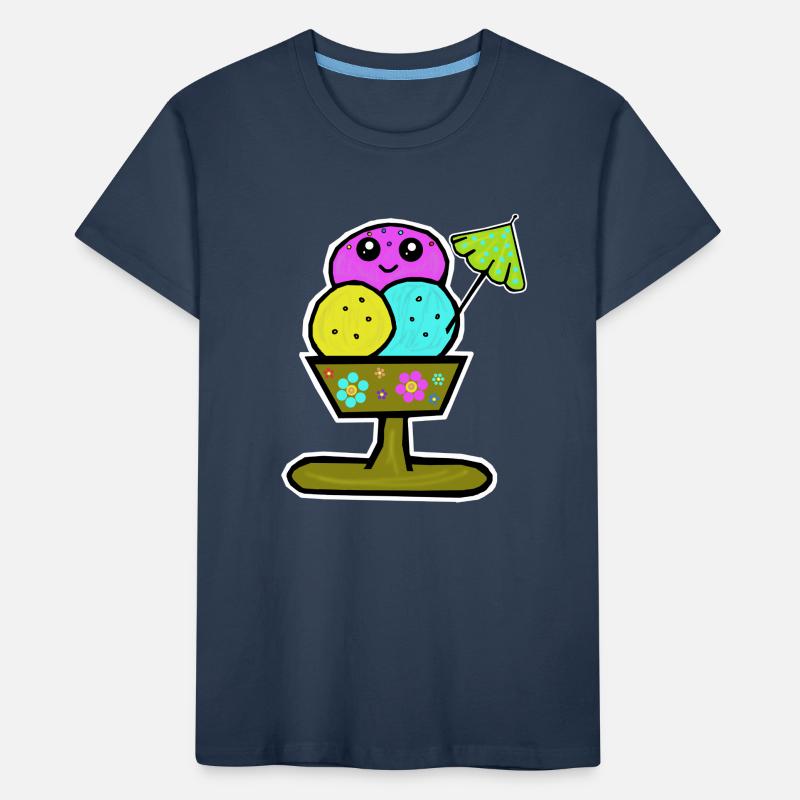 Glace colorée Sundae Glace Glace Glace T-shirt bio Premium Enfant
