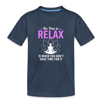 Bouddhisme Bouddhiste Meditation Zen Namasté - T-shirt bio Premium Enfant - bleu marine - Devant