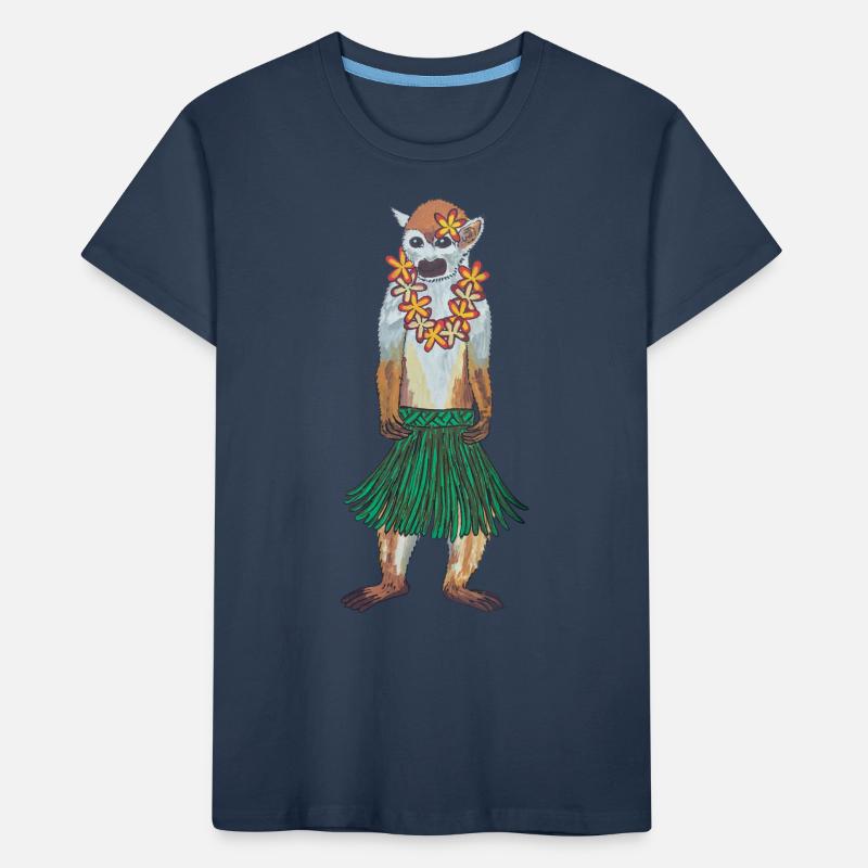 Squirrel Monkey Monkey Hawaii Hula Monkey Hula Hoola Kids' Premium Organic T-Shirt