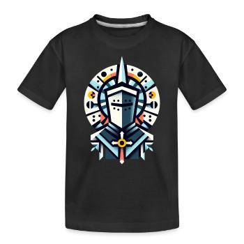 Galahad - Kinder Premium Bio T-Shirt - Schwarz - Vorne