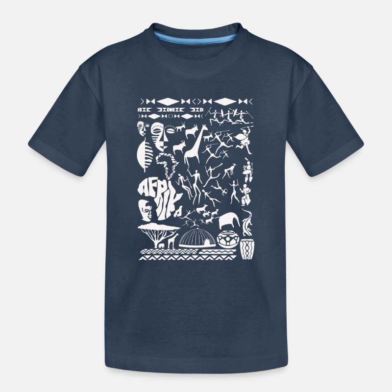 Afrika-Geist - Kinder Premium Bio T-Shirt - Navy