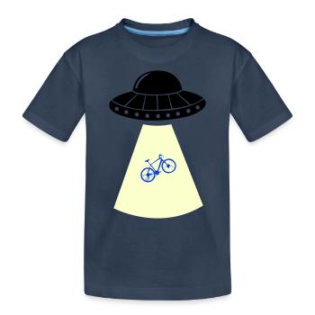 Vélo OVNI - T-shirt bio Premium Enfant - bleu marine - Devant