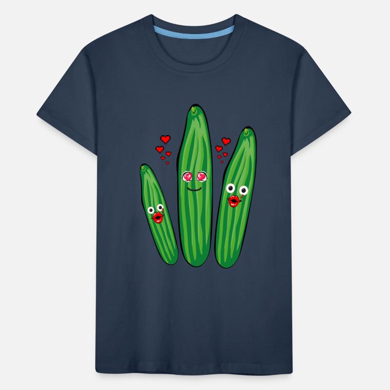 Trio de concombre,Concombre,Concombre,Concombre,Concombre,Concombre,Cœurs,Amour T-shirt bio Premium Enfant