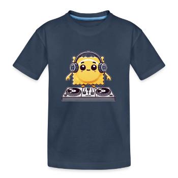 Raviolis DJ Techno Musique Raver Disco Musicien Danse - T-shirt bio Premium Enfant - bleu marine - Devant