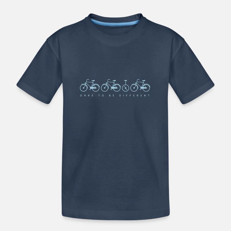 oser être différent - Vélo Deux-roues Monocycle - T-shirt bio Premium Enfant - bleu marine