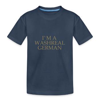 Witzige Denglisch Sprüche Waschechter Deutscher - Kinder Premium Bio T-Shirt - Navy - Vorne