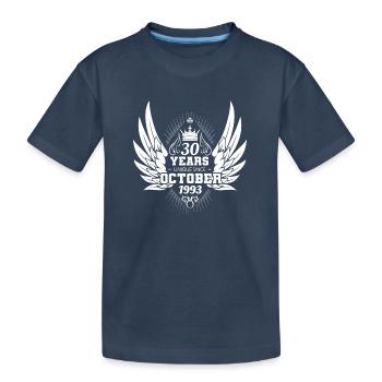 Koi-Karpfen bei Mitternacht: Nachtteich Magie - Kinder Premium Bio T-Shirt - Navy - Vorne