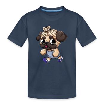 Carlin sportif : en forme et actif sur la route - T-shirt bio Premium Enfant - bleu marine - Devant