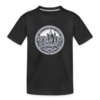 La Valette historique : vue sur le port et - T-shirt bio Premium Enfant - noir - Devant