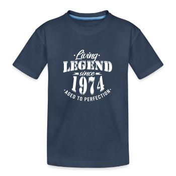 Légende vivante depuis 1974 - T-shirt bio Premium Enfant - bleu marine - Devant