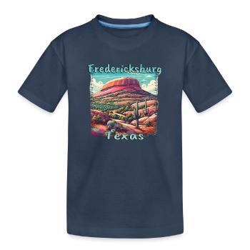 Fredericksburg TX : Racines allemandes et coucher de soleil - T-shirt bio Premium Enfant - bleu marine - Devant