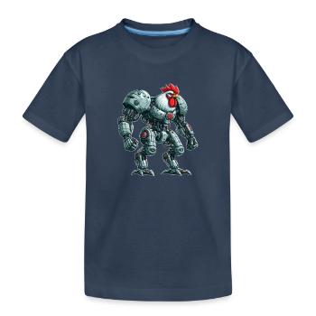Poulet Coq Poule Cyborg Robot Mech - T-shirt bio Premium Enfant - bleu marine - Devant