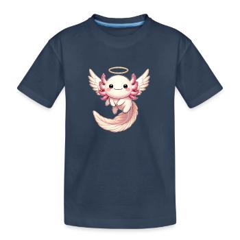 Axolotl Ange Volant avec Joy Halo - T-shirt bio Premium Enfant - bleu marine - Devant
