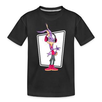 hiphop mc real ghetto battle rap-musik freestyle - Kinder Premium Bio T-Shirt - Schwarz - Vorne
