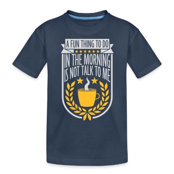 ne me parle pas - T-shirt bio Premium Enfant - bleu marine - Devant