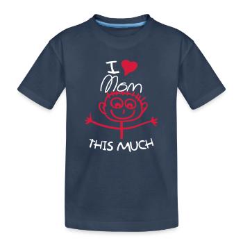 J'aime maman - T-shirt bio Premium Enfant - bleu marine - Devant