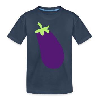 aubergine vegetable cooking delicious healthy eating schue - Kids' Premium Organic T-Shirt - navy - Front