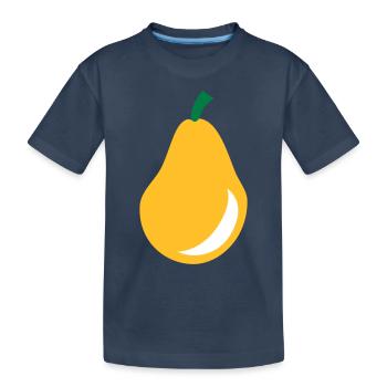 Birne - Obst - Kinder Premium Bio T-Shirt - Navy - Vorne