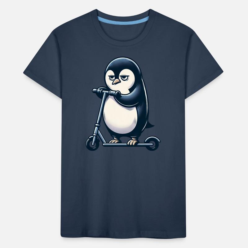 Grumpy Pug on Kickroller Funny Dog Kids' Premium Organic T-Shirt