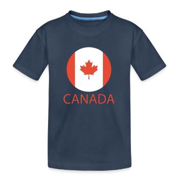 Canada - Kids' Premium Organic T-Shirt - navy - Front