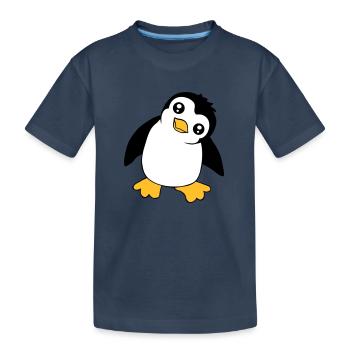 Pinguin Baby Süßer Kleiner Lustig Kind Vogel Liebe - Kinder Premium Bio T-Shirt - Navy - Vorne