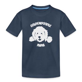 Doodle Mama Maman Maman Mère Goldendoodle - T-shirt bio Premium Enfant - bleu marine - Devant