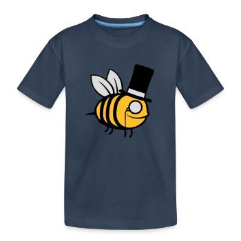 Chapeau haut de forme Sir Bee - T-shirt bio Premium Enfant - bleu marine - Devant