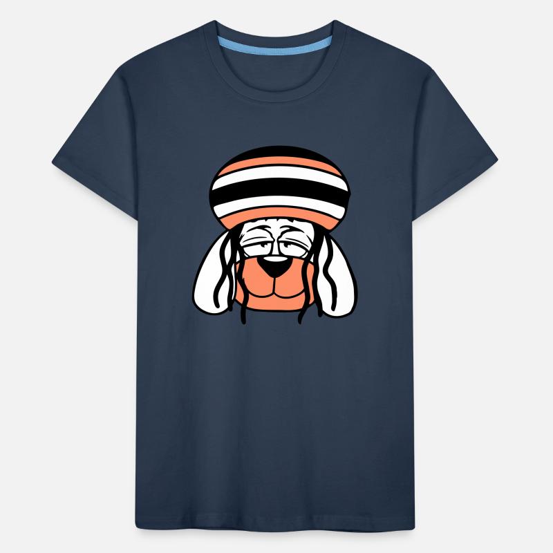 Dog Reggae Dreadlocks Hat Chill Relaxed Cool Kids' Premium Organic T-Shirt
