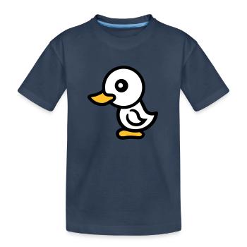 chick chicken baby bird little child sweet cute - Kids' Premium Organic T-Shirt - navy - Front